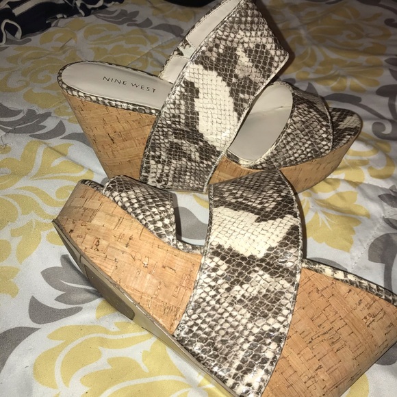 Nine West Shoes - Snakeskin wedge heel